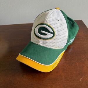Green Bay Packers Reebok Green and Yellow Cap Velcro Closure
